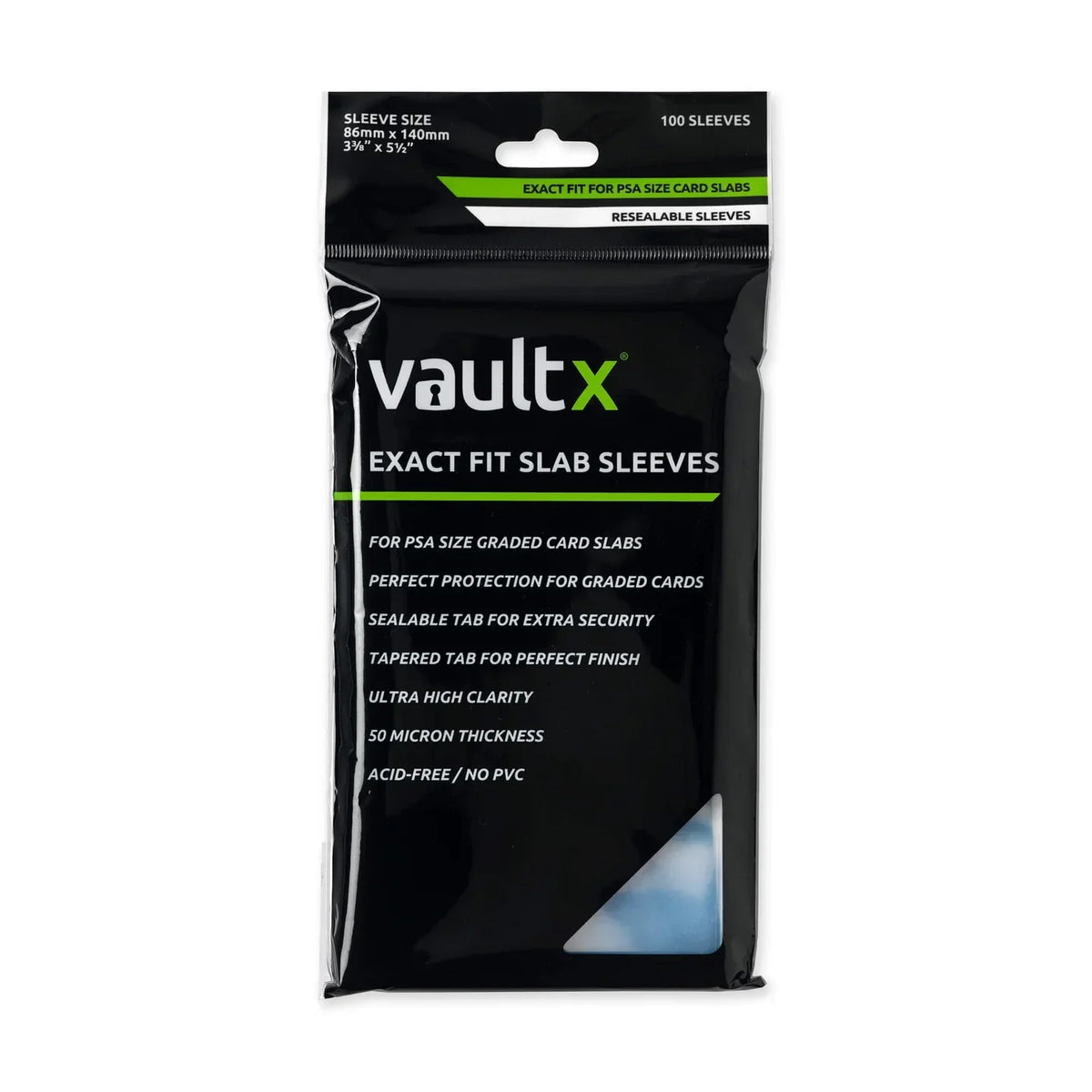 Vault X Exact Fit 100 Slab Sleeves PSA