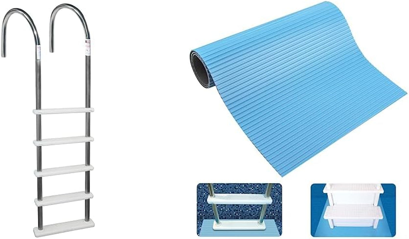 Blue Wave NE122SS Stainless Steel In-Pool Ladder,Silver/White