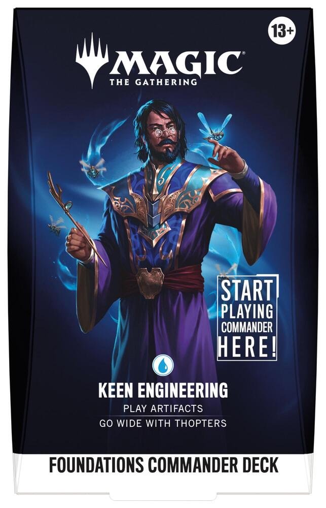 Magic: The Gathering Foundations Commander Deck Keen Engineering FDC – Ready to Play 100-Card MTG Deck with Foil Commander, Tokens & Deck Box (PREORDER - Release Date Oct. 2, 2026)
