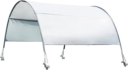 Intex Prism Frame 16.5' X 9' X 4' Oval above Ground Swimming Pool Set with Filter Pump, Ladder, Pool Cover, and Protective Sun Canopy Shade, Gray