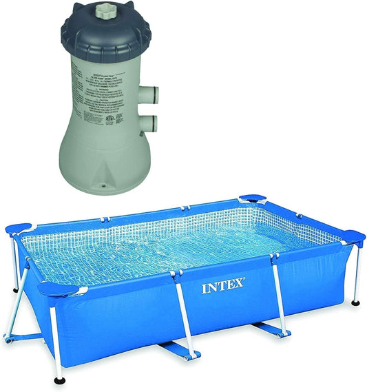 Intex 8.5' X 5.3' X 26" Frame above Ground Swimming Pool & 1000 GPH Pool Pump