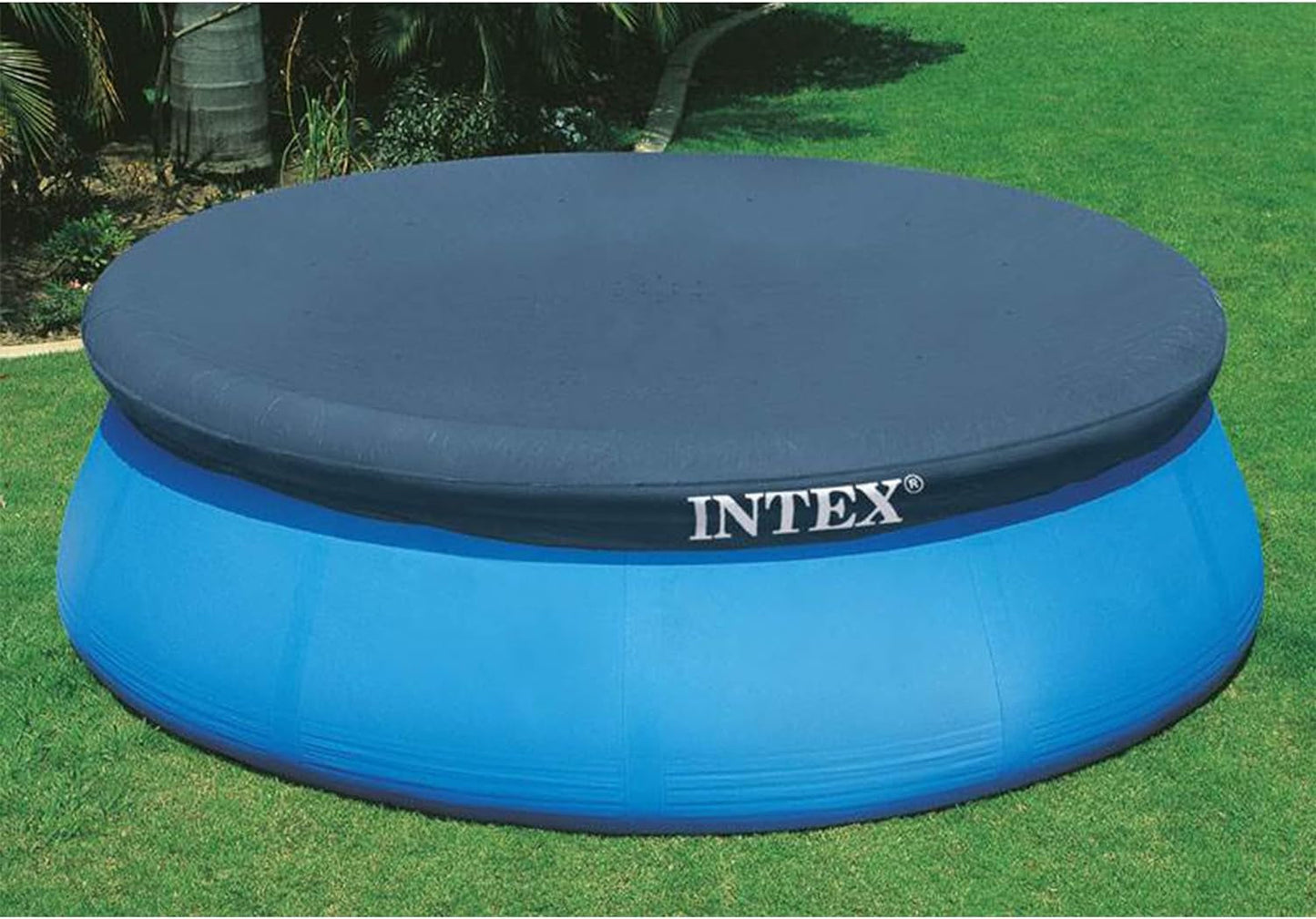 Intex 15' X 33" Easy Set Inflatable Ring Top round above Ground Swimming Pool with Cover and Krystal Clear Cartridge Filter Pump