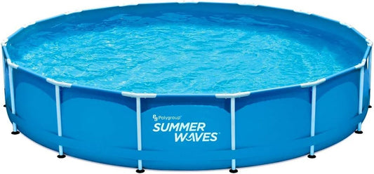 SUMMER WAVES 15Ft Active Metal Frame Pool with 600 GPH Filter Pump