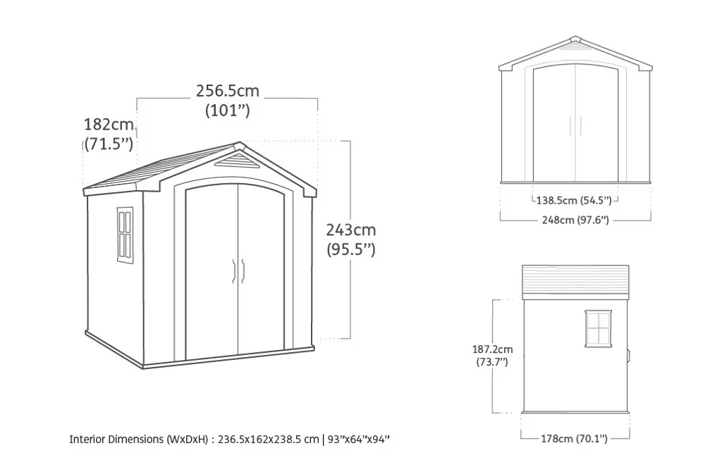 Factor Shed 8x6ft - Brown