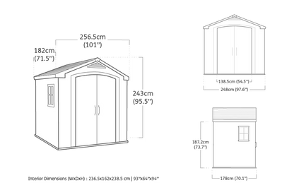 Factor Shed 8x6ft - Brown