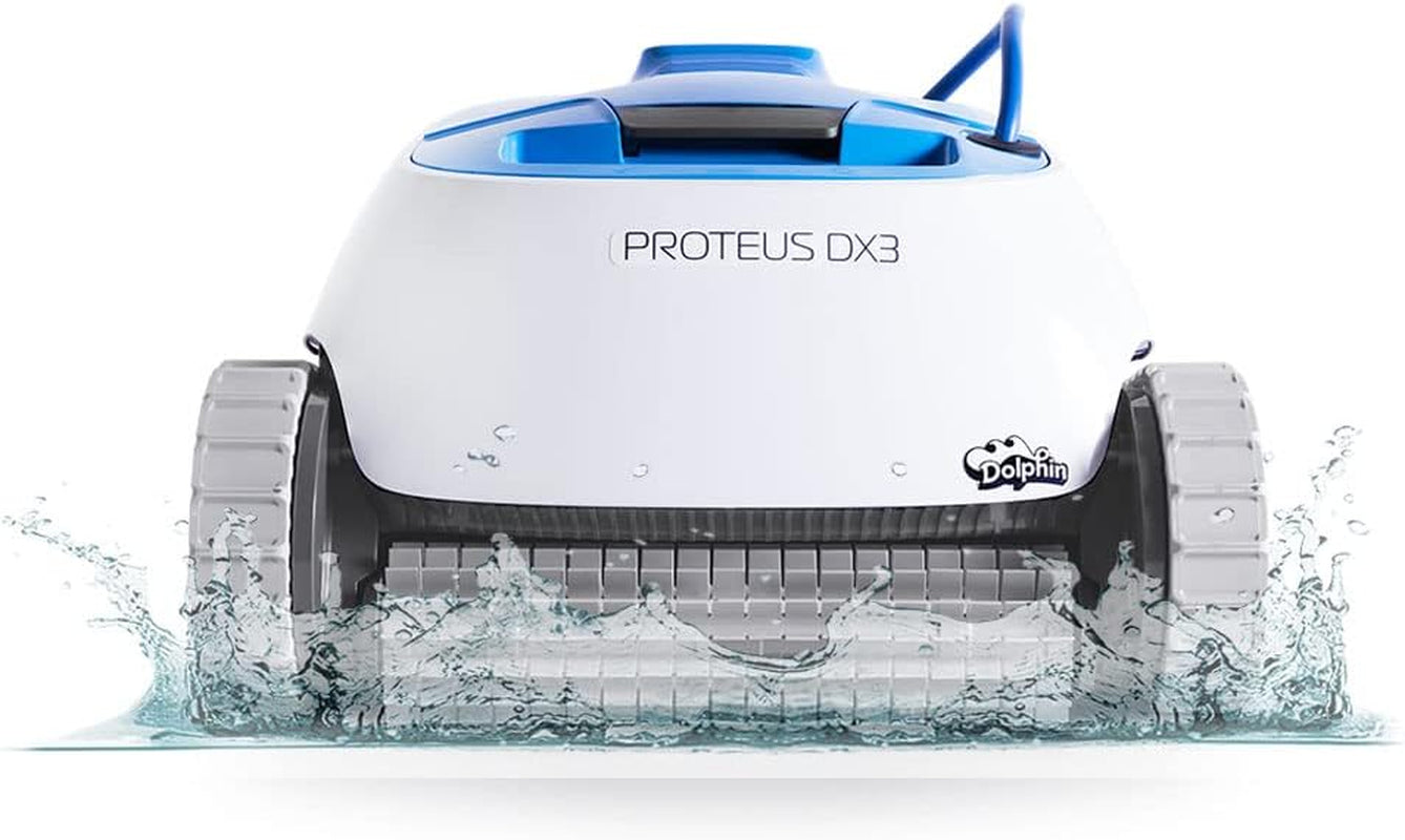 Dolphin Proteus DX3 Robotic Pool Vacuum Cleaner All Pools up to 33 FT - Wall Climbing Scrubber Brush