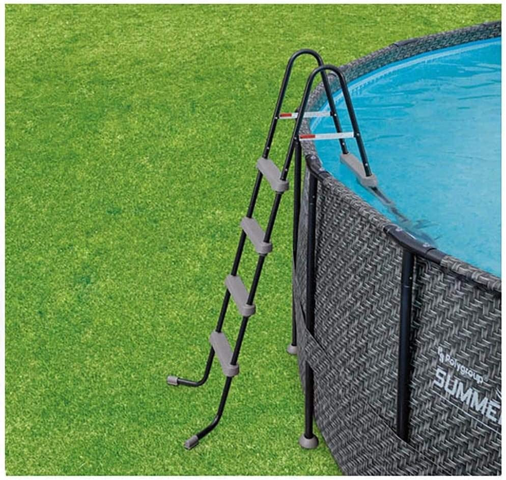 Summer Waves Elite 22Ft X 52In above Ground Frame Outdoor Swimming Pool Set with Filter Pump, Pool Cover, Ladder, Ground Cloth, and Deluxe Maintenance Kit