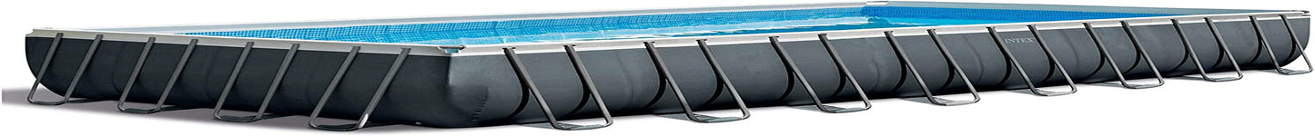 Intex 26373EH 32Ft X 16Ft X 52In Ultra XTR Frame above Ground Rectangular Swimming Pool Set with Sand Filter Pump, Ladder, Cover, & Maintenance Kit