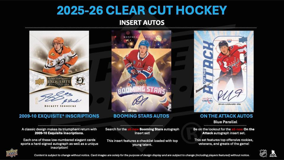 2025/26 Upper Deck Clear Cut Hockey Hobby 15 Box Case