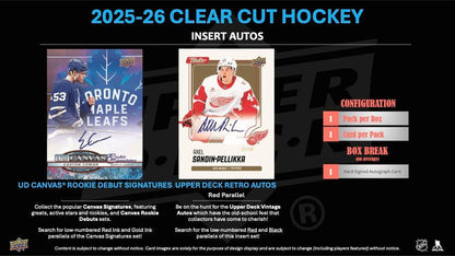 2025/26 Upper Deck Clear Cut Hockey Hobby 30 Box Case