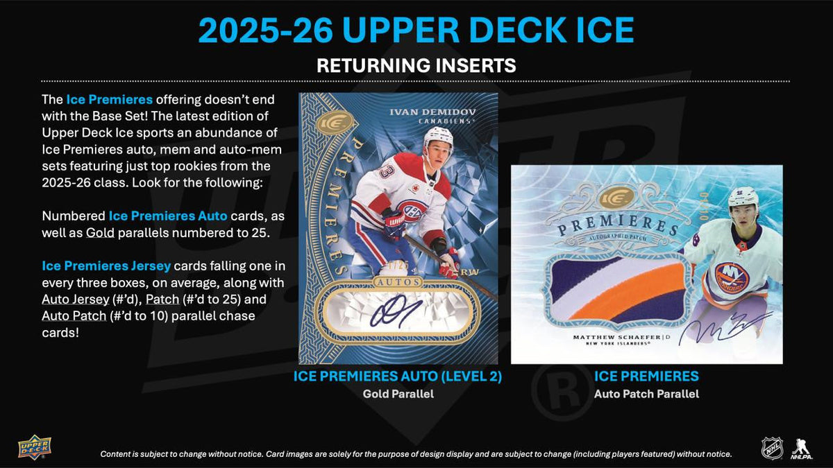 2025/26 Upper Deck Ice Hockey Hobby 8 Box Case
