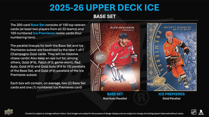 2025/26 Upper Deck Ice Hockey Hobby 8 Box Case
