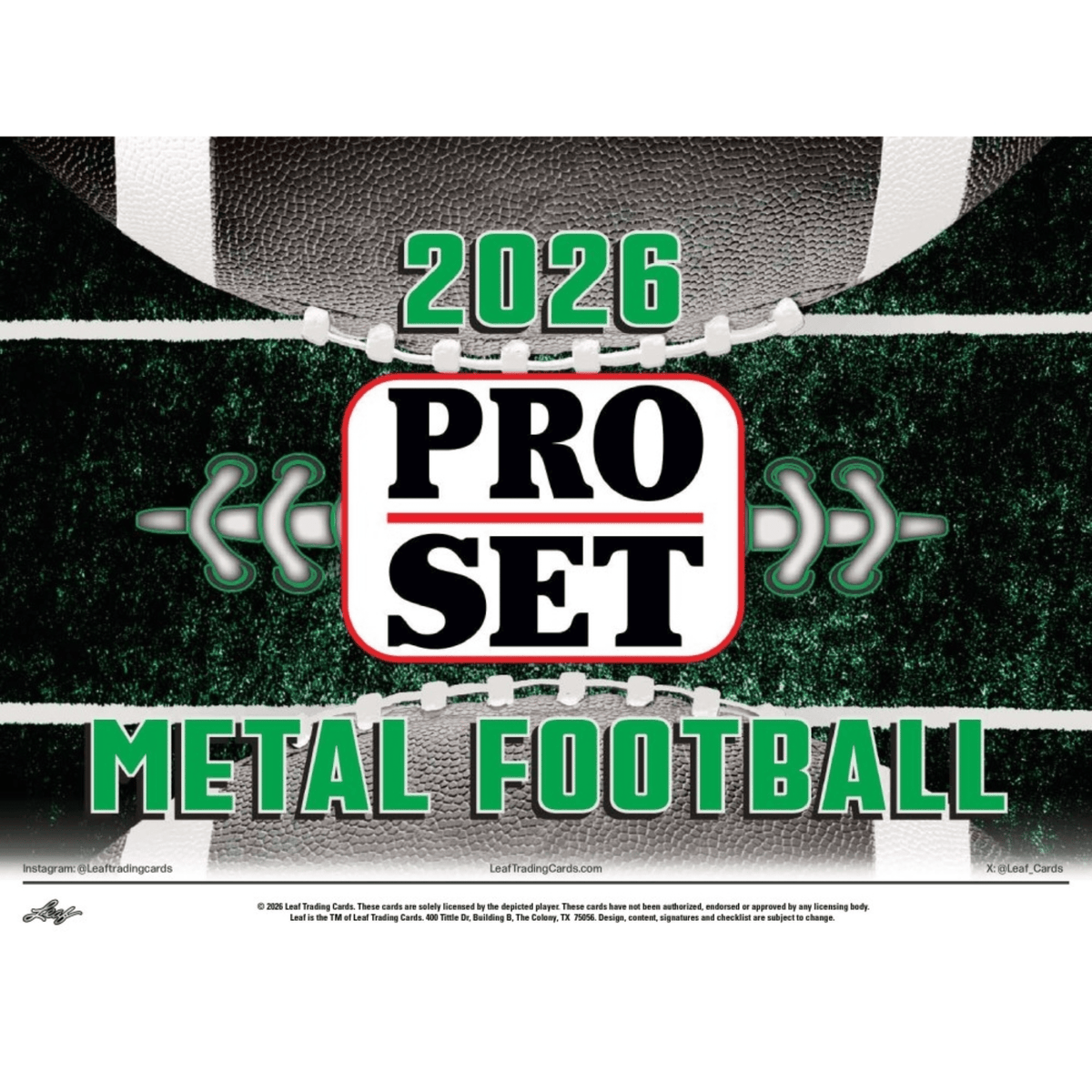 2026 Leaf Pro Set Metal Football Jumbo Box