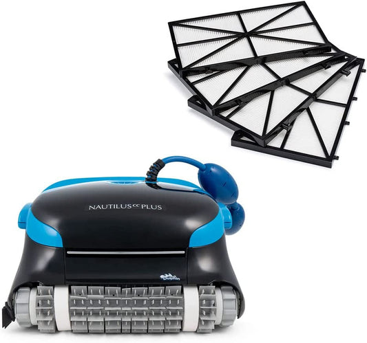 Dolphin Nautilus CC plus Robotic Pool Vacuum Cleaner up to 50 FT - Bundle with Ultra Fine Filter