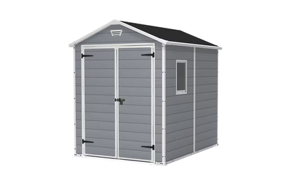 Manor Shed 6x8ft Double Door - Grey
