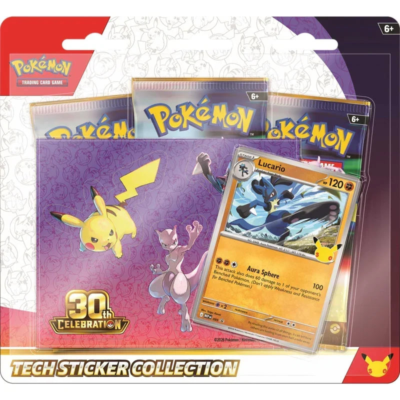 Pokémon Tech Sticker Collection - 30th Celebration - Lucario (COMING SOON)