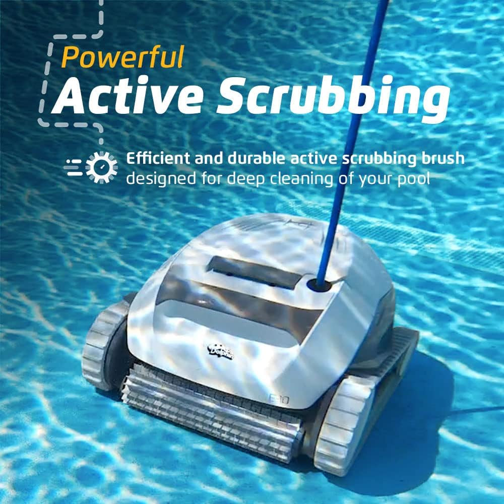 Dolphin E10 Robotic Pool Vacuum Cleaner up to 30 FT - Bundle with Ultra Fine Filter Basket