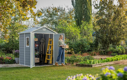 Manor Shed 6x8ft Double Door - Grey