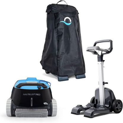 Dolphin Nautilus CC plus Robotic Pool Vacuum Cleaner up to 50 FT Premium Bundle with Caddy and Cover