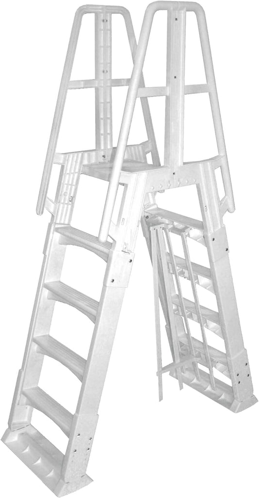 Blue Wave NE9880 Premium A-Frame above Ground Pool Ladder, White