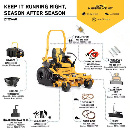 Cub Cadet Ultima ZTX5 60 In. 24 HP Kawasaki Zero Turn Mower with ROPS