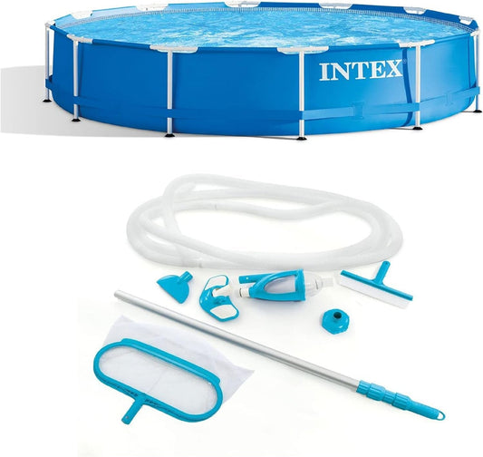 Intex 12' X 30" above Ground Swimming Pool & Pool Maintenance Kit