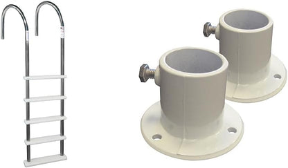 Blue Wave NE122SS Stainless Steel In-Pool Ladder,Silver/White