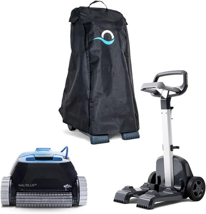 Dolphin Nautilus CC plus Robotic Pool Vacuum Cleaner up to 50 FT Premium Bundle with Caddy and Cover