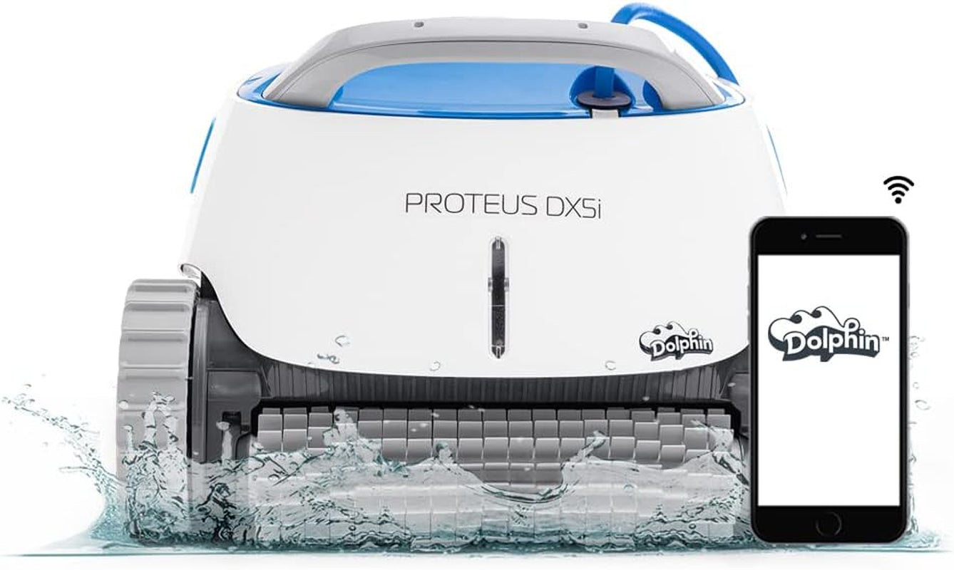 Dolphin Proteus DX3 Robotic Pool Vacuum Cleaner All Pools up to 33 FT - Wall Climbing Scrubber Brush