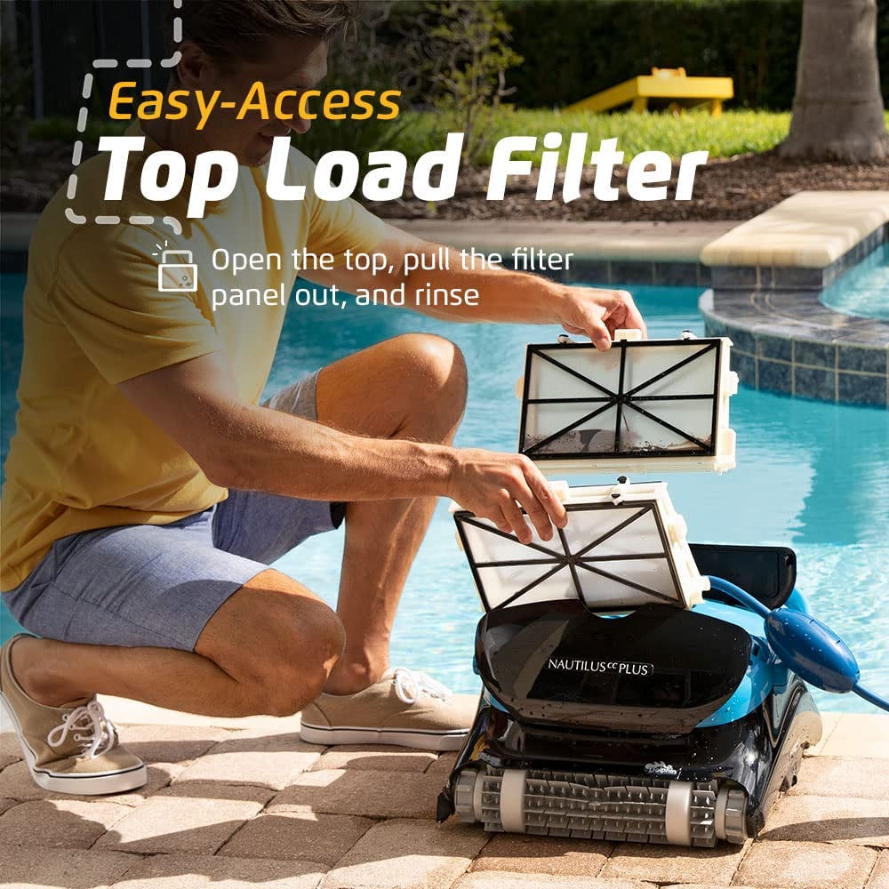 Dolphin Nautilus CC plus Robotic Pool Vacuum Cleaner up to 50 FT - Bundle with Ultra Fine Filter
