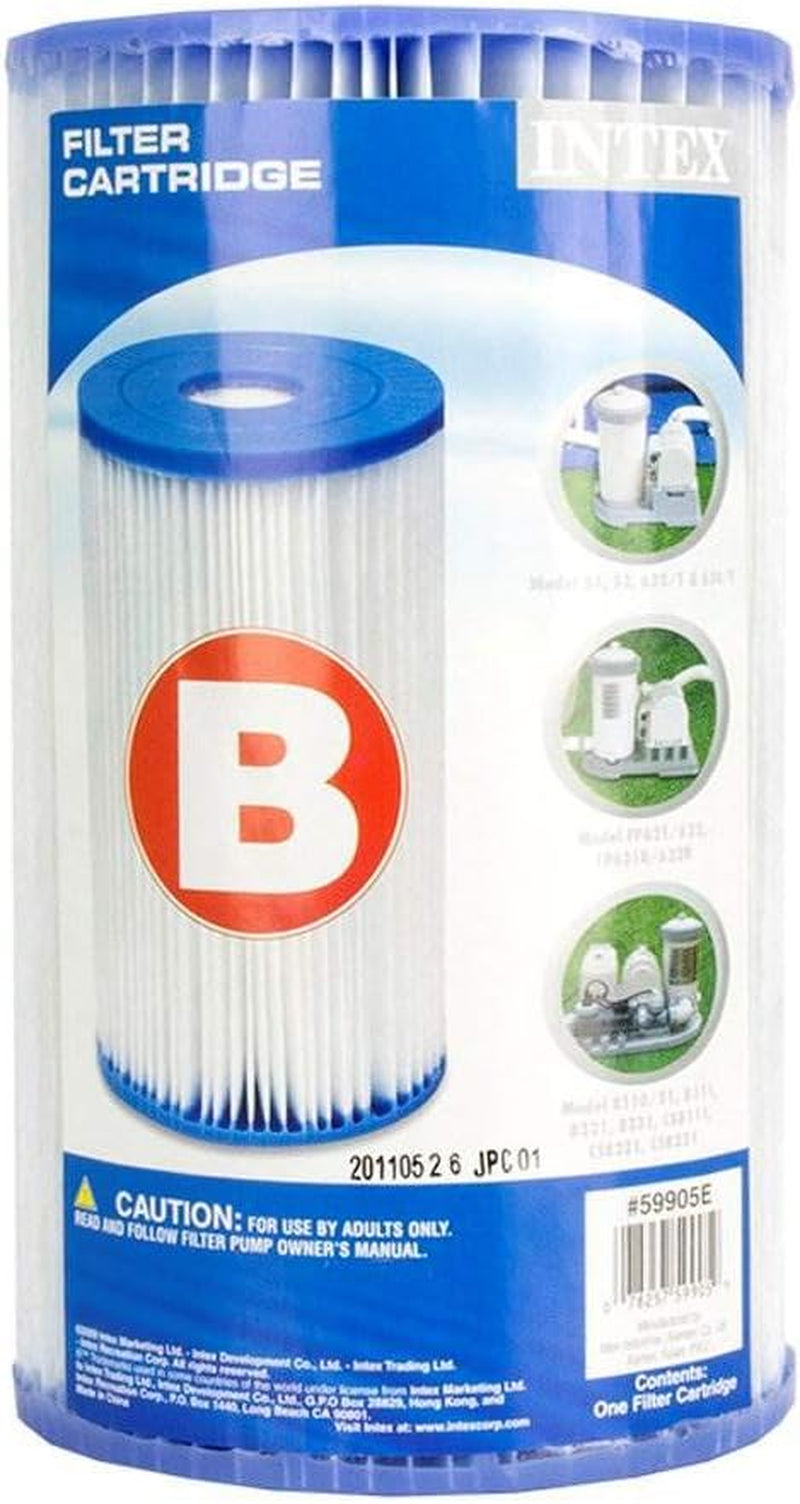 Intex 2500 GPH Swimming Pool Filter Pump + Replacement Filter Cartridge (3 Pack)