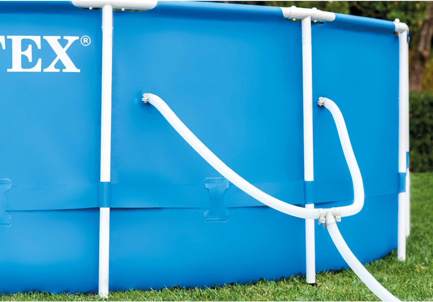 Intex 12' X 30" Metal Frame Swimming Pool W/ Filter Pump & Pool Maintenance Kit