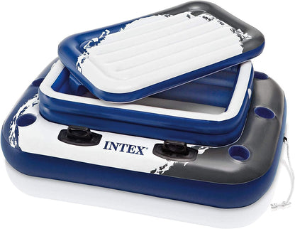 Intex 20' X 48" round Ultra XTR Frame above Ground Swimming Pool Set with Set of 2 Inflatable Reclining Lounge Chairs & Mega Chill II Floating Cooler