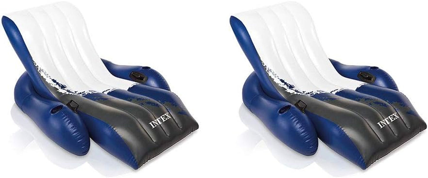 Intex 24Ft X 52In Ultra XTR round Frame Pool, Loungers (2 Pack), Floating Cooler