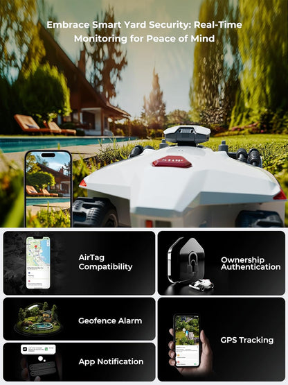 LUBA 2 AWD 5000H Robot Lawn Mower, Perimeter Wire Free Vision Robotic Lawnmower for 1.25 Acres Lawn, Cut Height 2.2"-4.0", 80% Slope, APP Control Compatible with Alexa, All-Wheel Drive, Anti-Theft