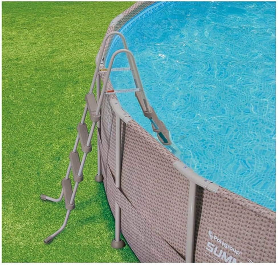 Summer Waves 16Ft X 48In Elite Wicker Print above Ground Frame Pool Set W/Pump