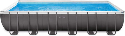 Intex 26363EH Ultra XTR 24Ft X 12Ft X 52In Outdoor Above-Ground Rectangular Swimming Pool Set with 2 Lounge Pool Recliner Floats & 72 Can Cooler Float
