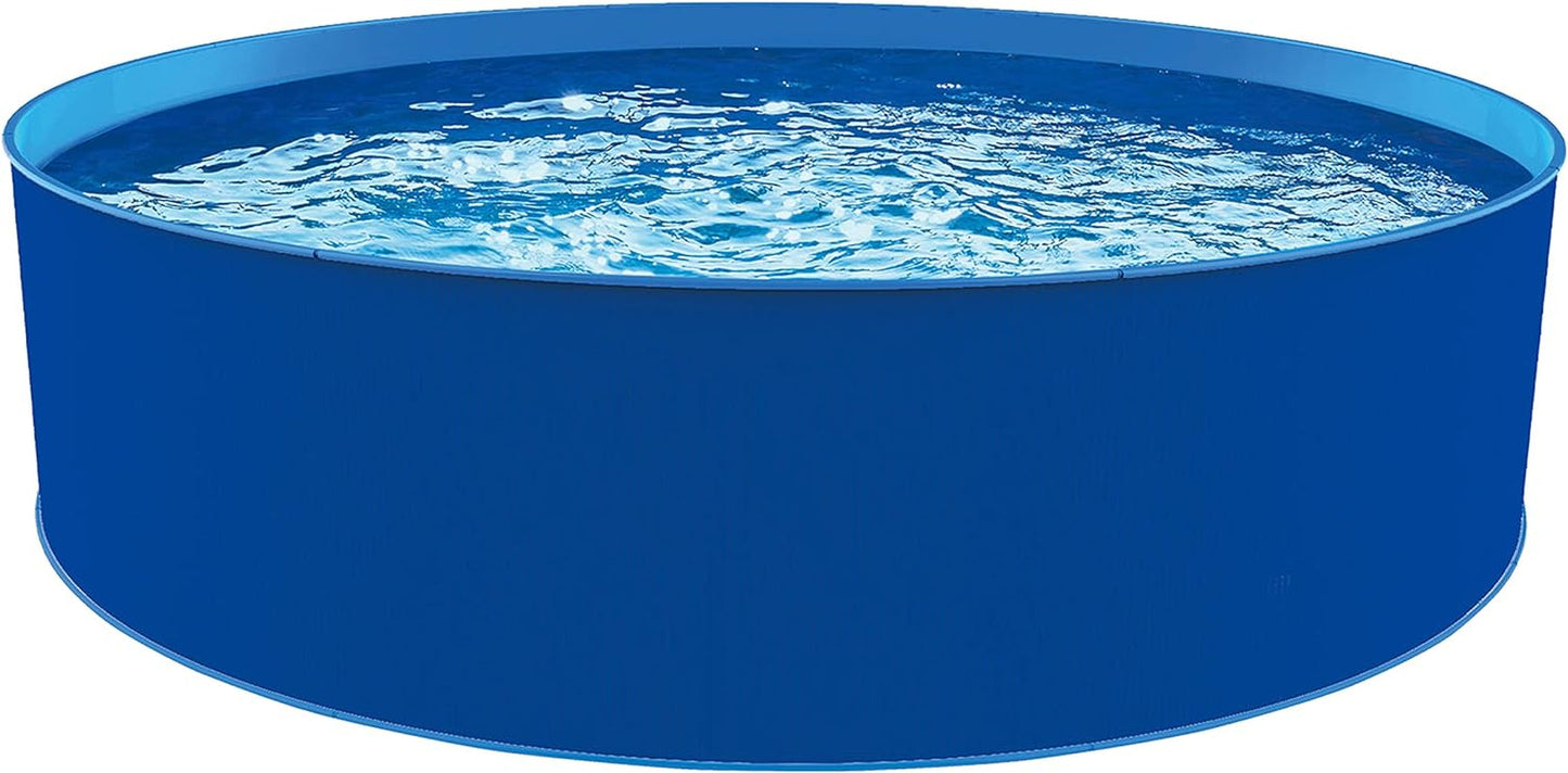 Blue Wave Cobalt Steel Wall Pool Package - 15-Ft round 48-In Deep
