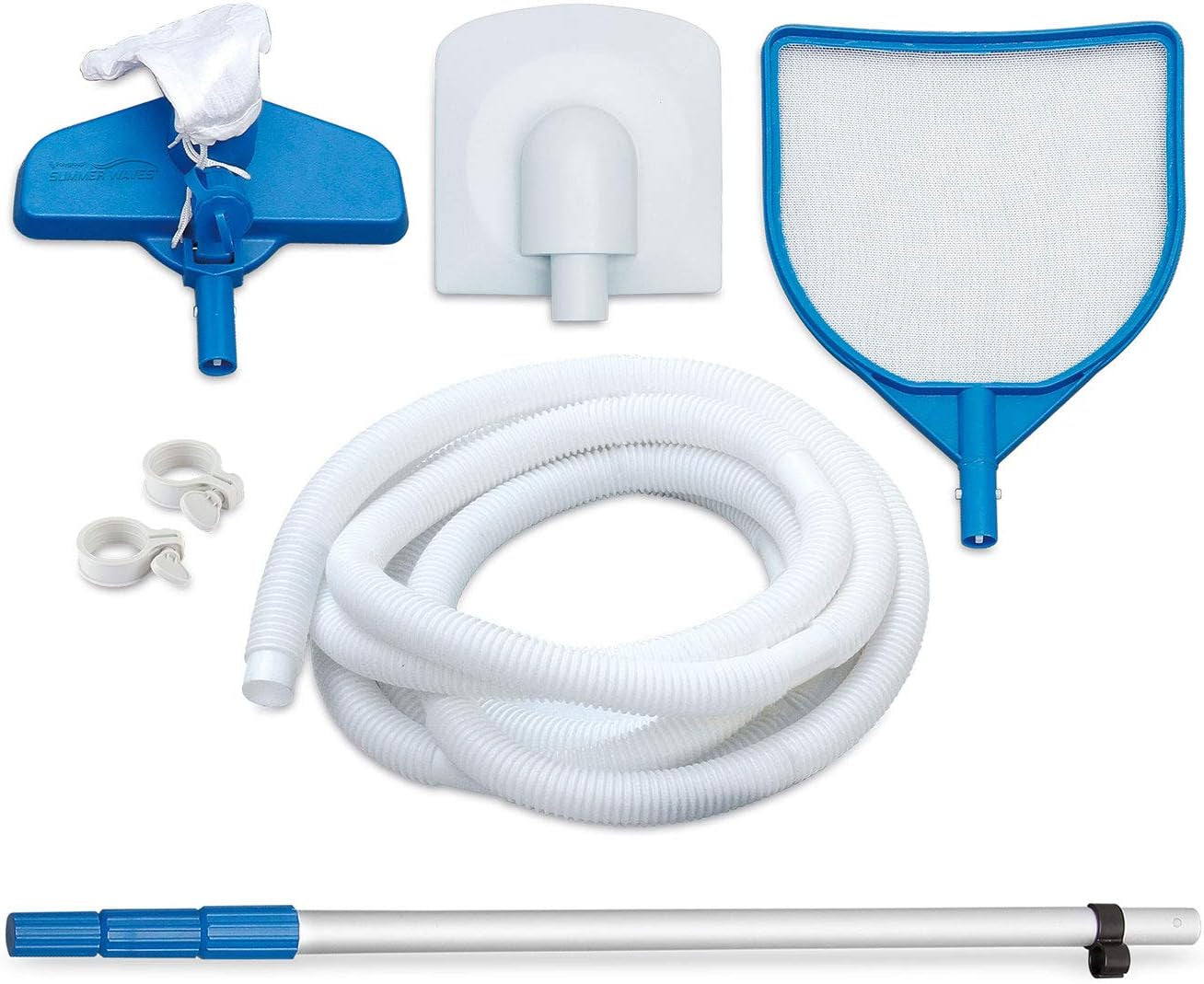 Summer Waves Elite 18Ft X 48In Metal Frame Outdoor Backyard above Ground Pool Set with Filter Pump, Ladder, Ground Cloth, Cover, and Maintenance Kit
