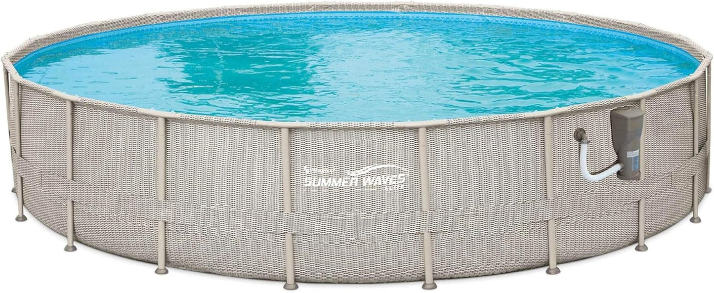 Summer Waves 20Ft X 48In above Ground Backyard Swimming Pool Set W/Ladder & Cover