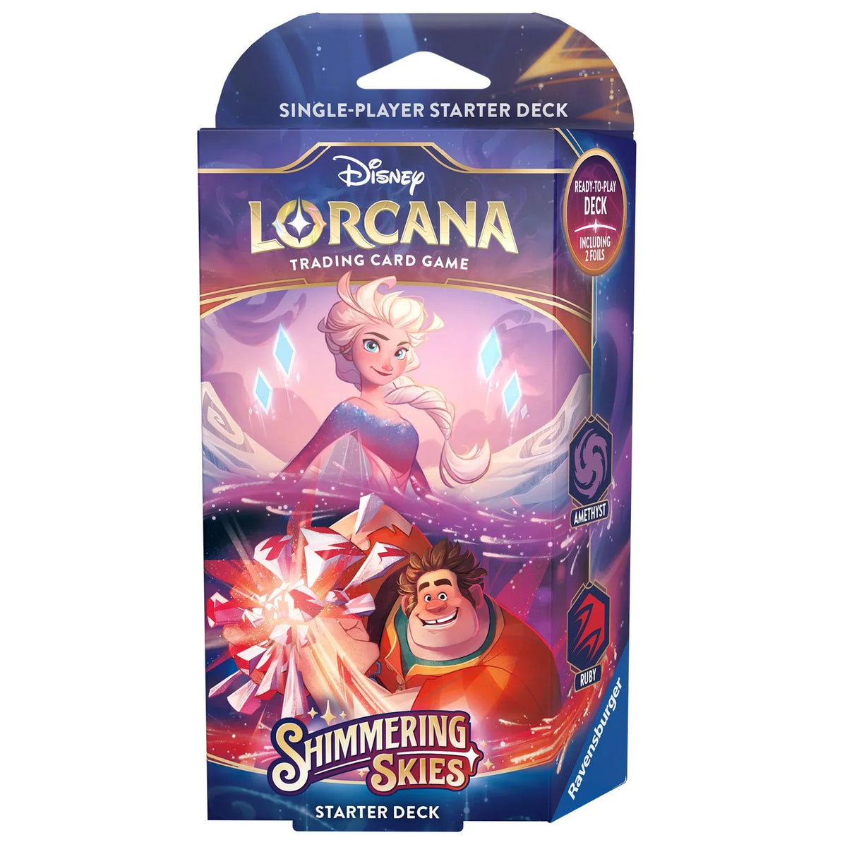 Disney Lorcana Set 5 - Shimmering Skies Starter Deck Amethyst / Ruby