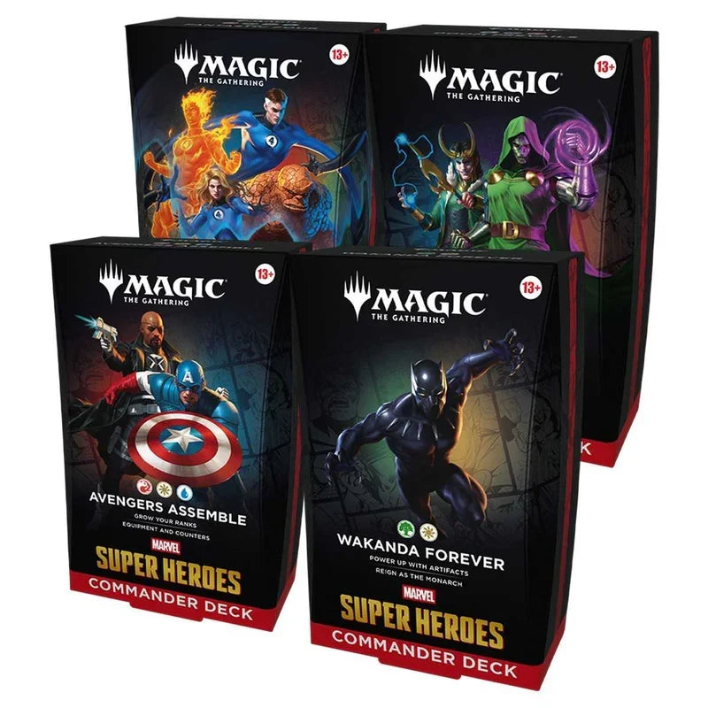 Magic: The Gathering Marvel Super Heroes Commander Deck Set of 4