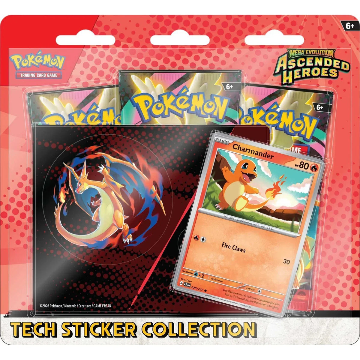 Pokémon Ascended Heroes Tech Sticker Collection - Charmander Promo