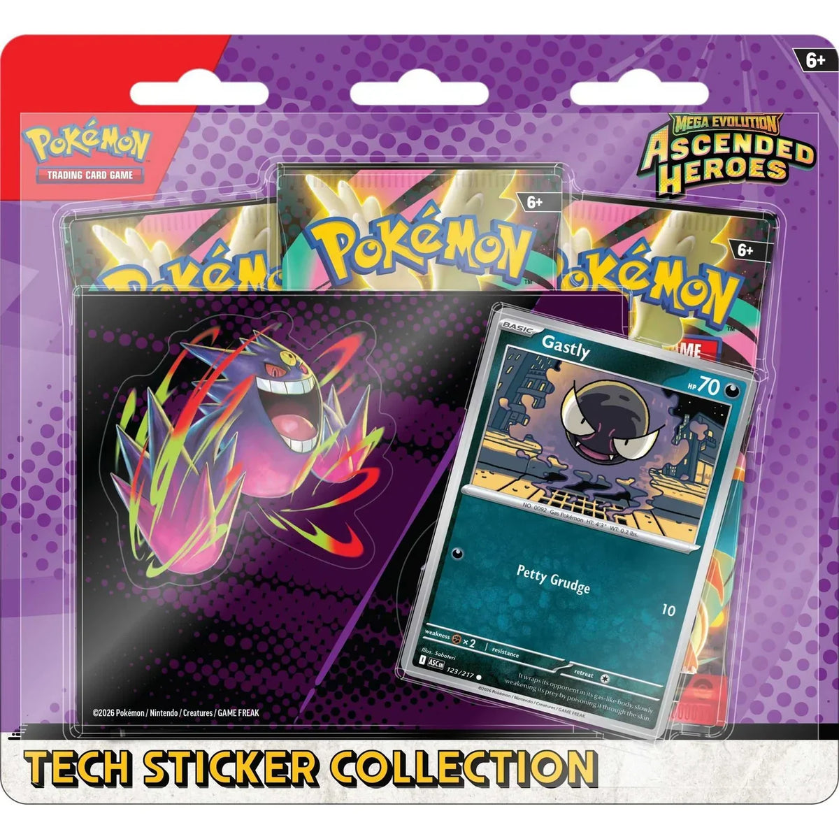 Pokémon Ascended Heroes Tech Sticker Collection - Gastly Promo