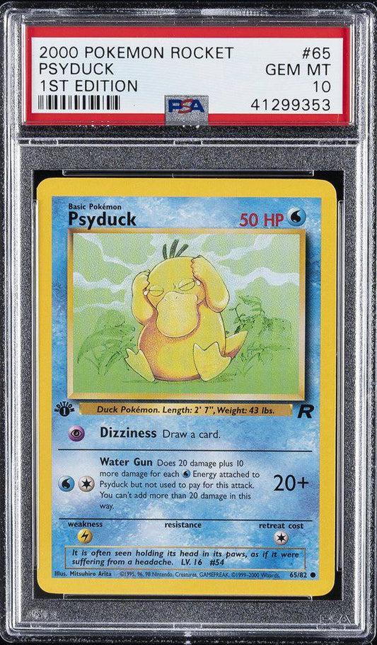 Psyduck (PSA 10) 65/82 - Team Rocket (1st Edition) - Normal