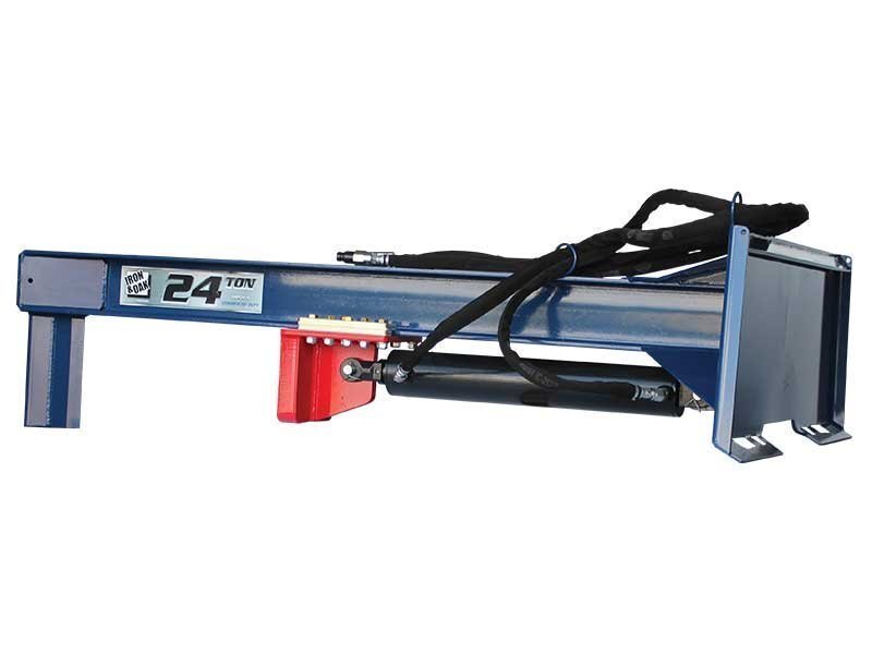 24 Ton Iron &amp; Oak Upside Down Skid Steer Log Splitter Attachment (SMH2419)