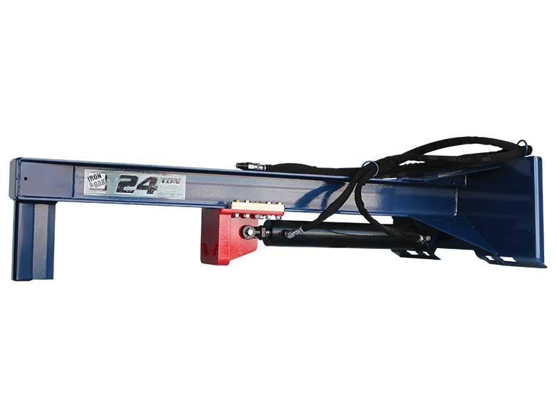24 Ton Iron &amp; Oak Upside Down Skid Steer Log Splitter Attachment (SMH2419)