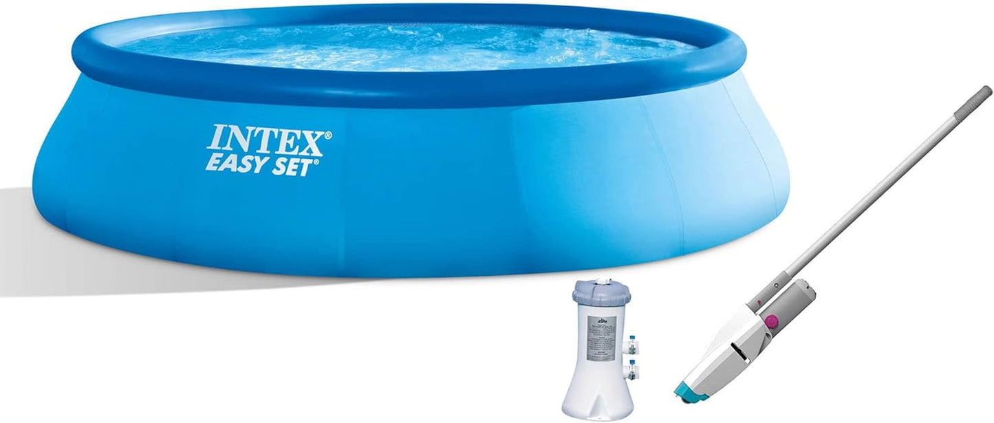 Intex 15Ft X 42In Easy Set Pool with 1000 GPH Pump & Kokido Telsa 10 Pool Vacuum
