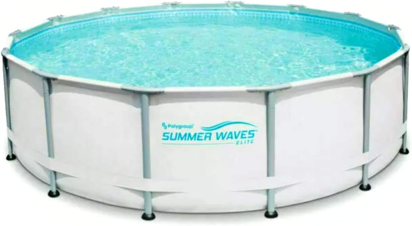 SW Summer Waves Elite 14'X42 Premium Frame Pool with Filter Pump System
