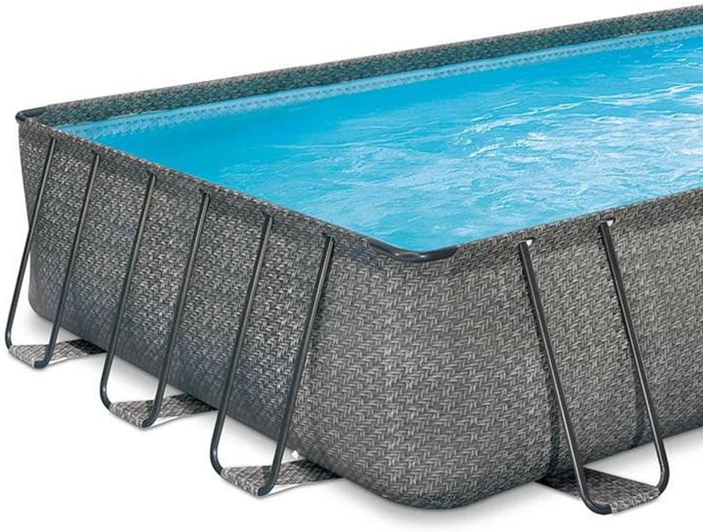 Summer Waves P42412521 Elite 24 Foot X 12 Foot X 52 Inch Outdoor Frame above Ground Swimming Pool Set W/Filter Pump, Cover, Ladder, & Ground Cloth